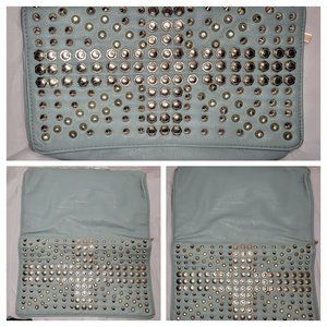 IN'S leather studded handbag (Light Blue)
